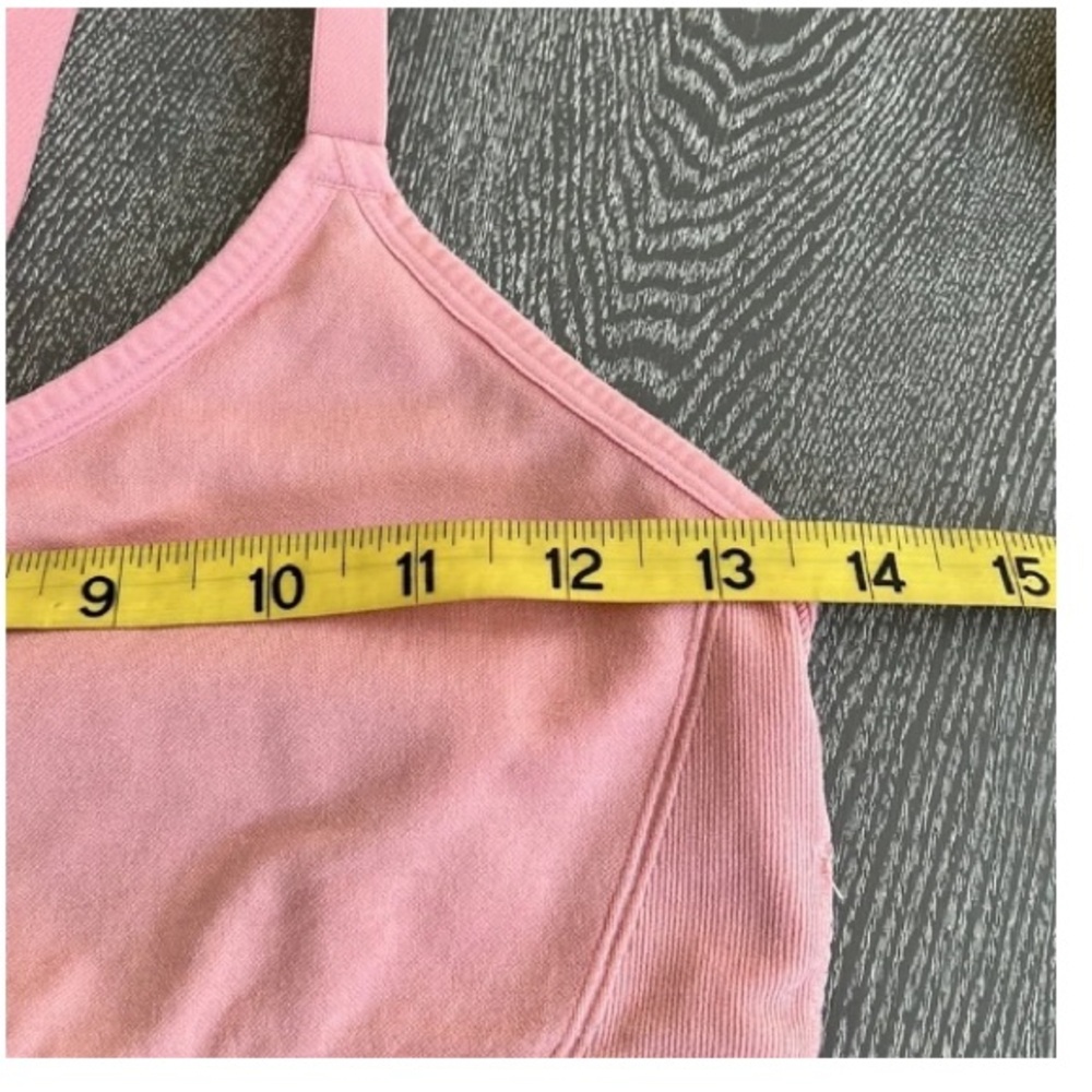 Ryka Blush Pink Sports Bra Cut-out Pattern Adjustable Straps Size L - Picture 7 of 8